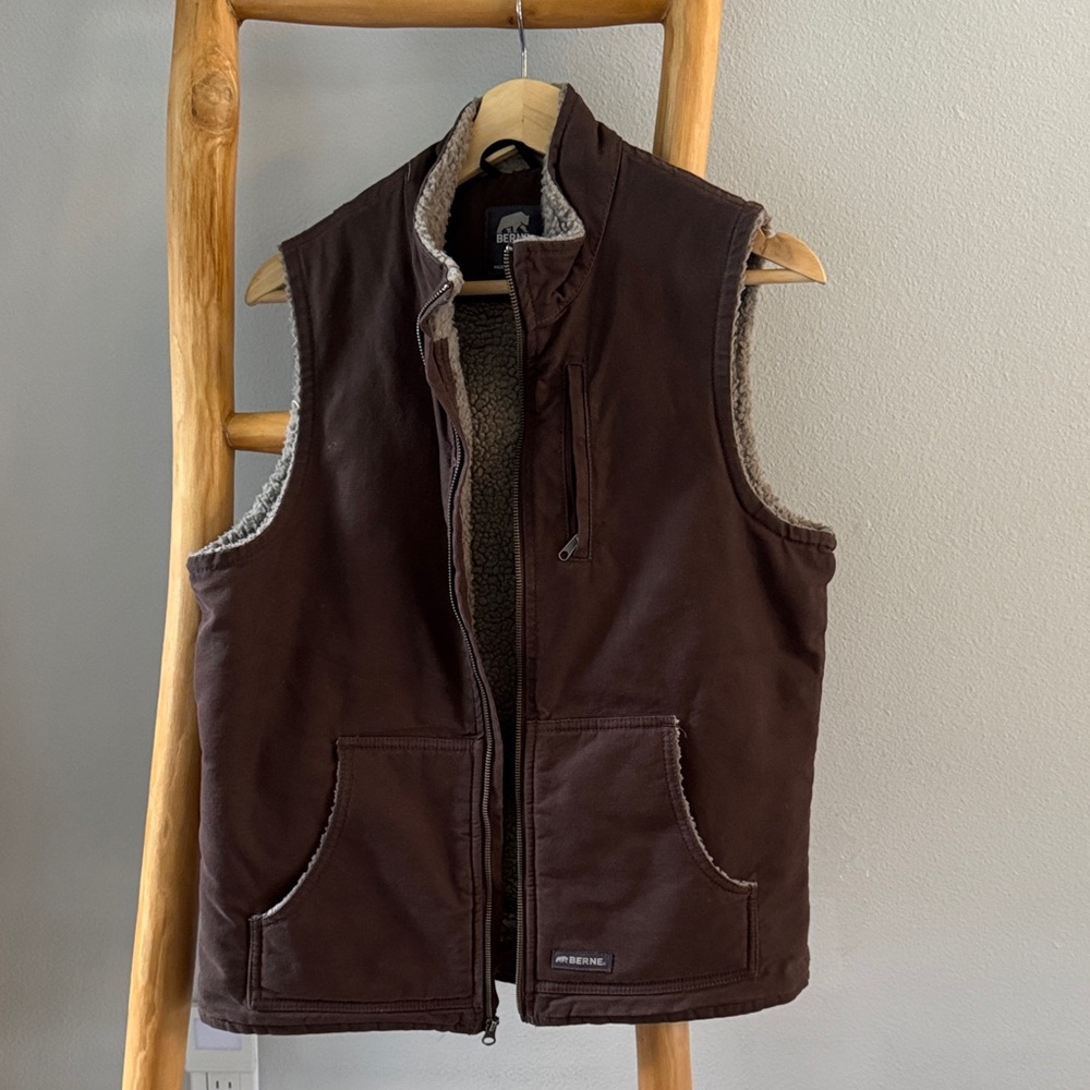 Berne Duck Canvas Sherpa-Lined Vest